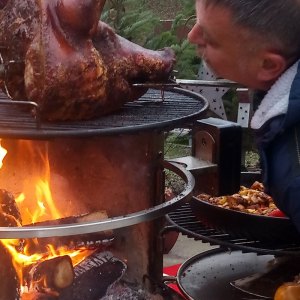 Hirst Grill Vulcanus Edelstahl mit Zubehör